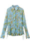 【予約販売】Floral Pattern Pleated Shirt/フラワープリーツシャツ メゾンスペシャル/MAISON SPECIAL BLU(ブルー)