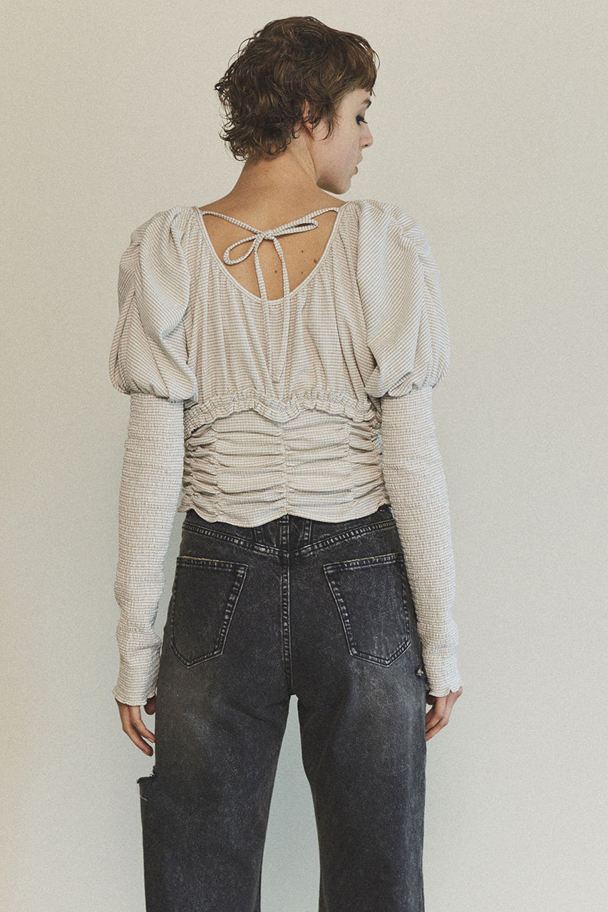 2WAYパフスリーブギャザーブラウス　MAISON SPECIAL 25SS MAISON SPECIAL(メゾンスペシャル)｜2way Puff Sleeves Gathered