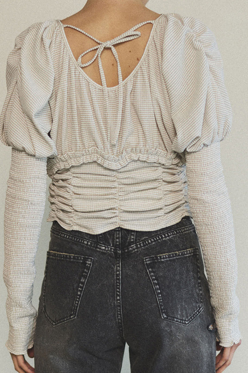 2WAYパフスリーブギャザーブラウス　MAISON SPECIAL 25SS MAISON SPECIAL(メゾンスペシャル)｜2way Puff Sleeves Gathered