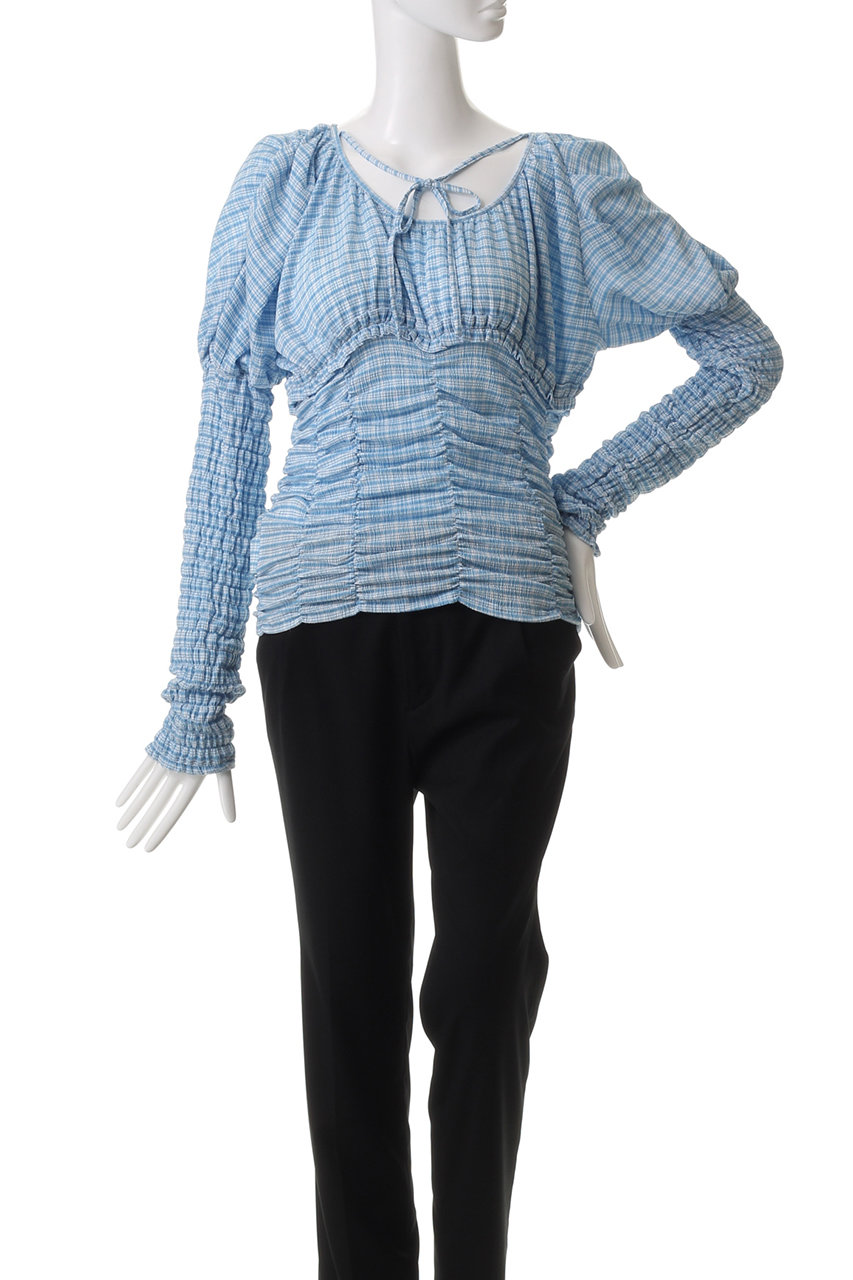 2WAYパフスリーブギャザーブラウス　MAISON SPECIAL 25SS セール】2way Puff Sleeves Gathered Blouse/2WAYパフスリーブ