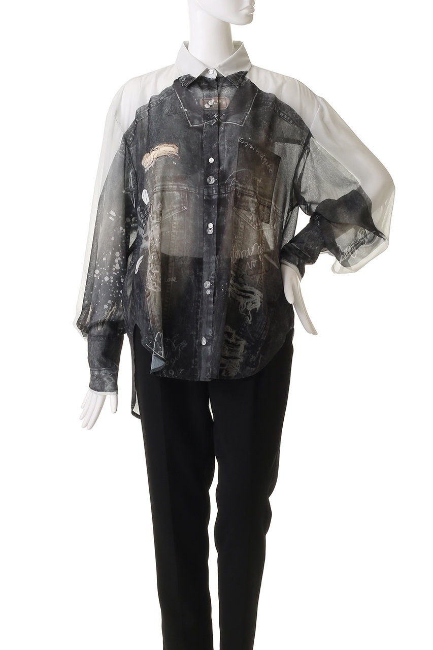 MAISON SPECIAL(メゾンスペシャル)｜Denim Print Shirt/デニム