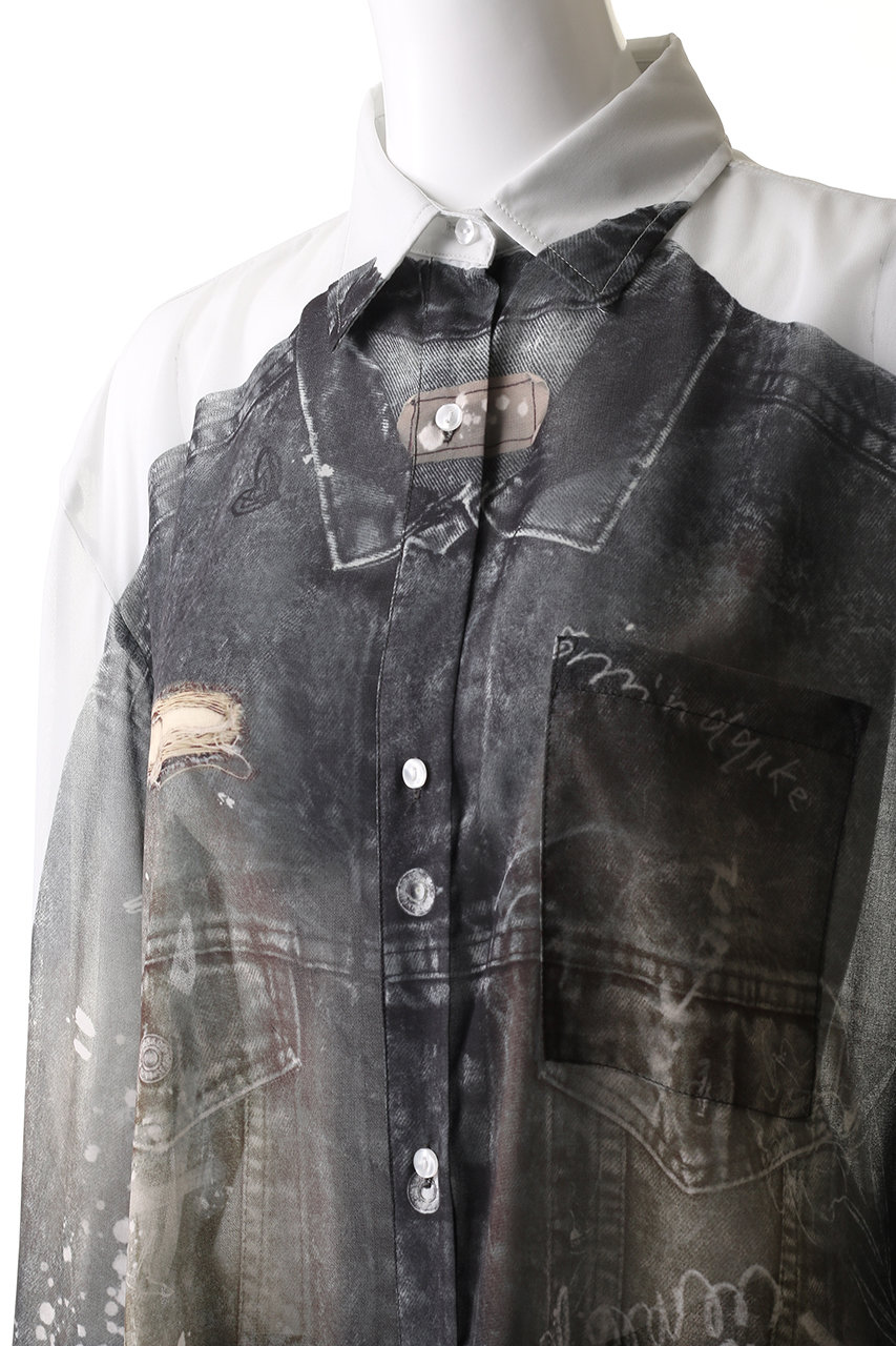 トップス MAISON SPECIAL Denim Print Shirt Denim Print Shirt