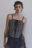 Stripe Lace Up Bustier/ストライプレースアップビスチェ