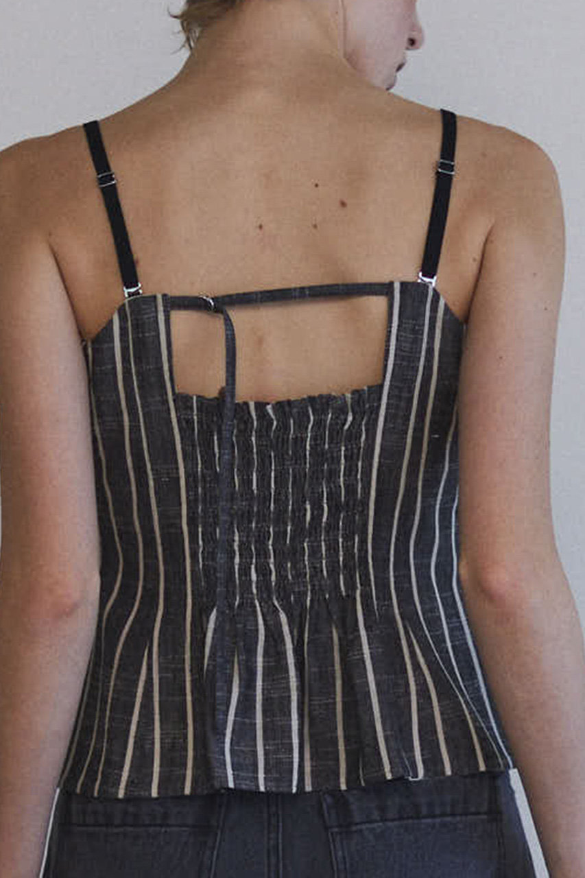 MAISON SPECIAL(メゾンスペシャル)｜Stripe Lace Up Bustier
