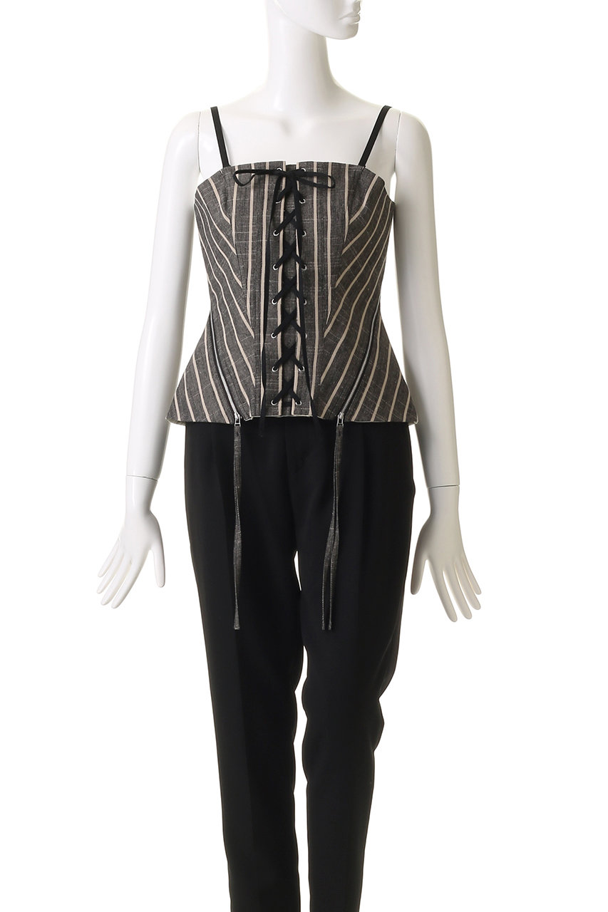MAISON SPECIAL(メゾンスペシャル)｜Stripe Lace Up Bustier