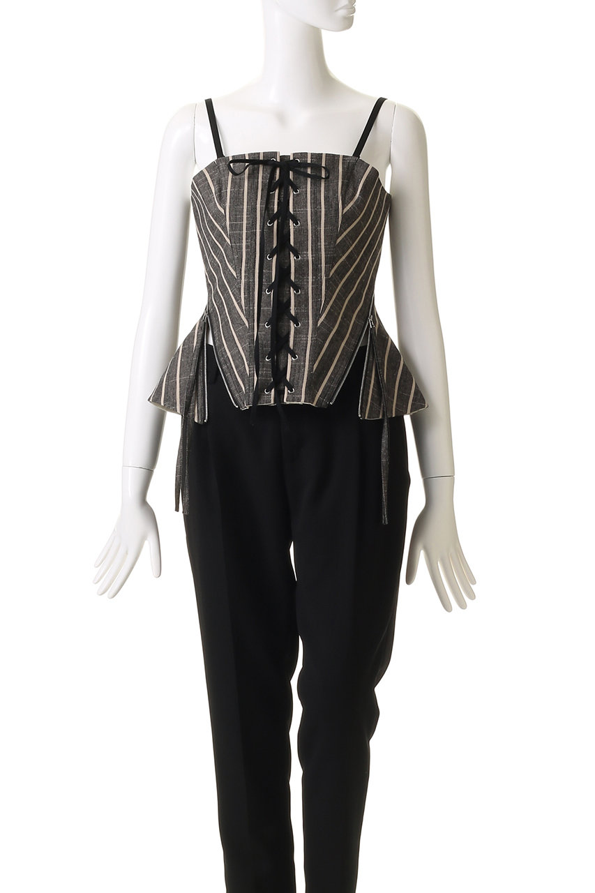 MAISON SPECIAL(メゾンスペシャル)｜Stripe Lace Up Bustier
