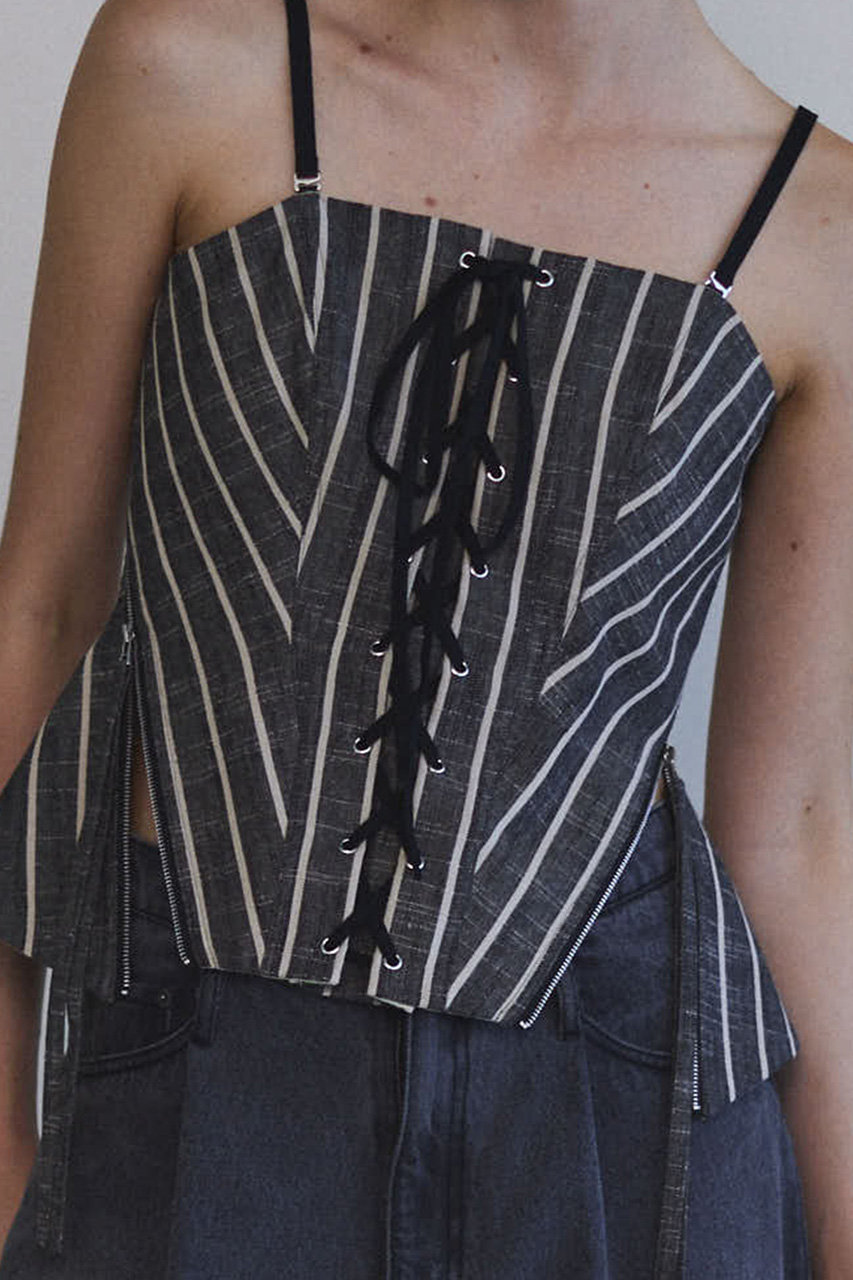 メゾンスペシャル　ストライプビスチェ MAISON SPECIAL(メゾンスペシャル)｜Stripe Lace Up Bustier
