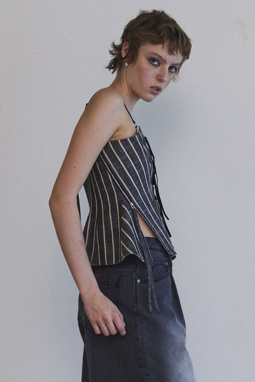 MAISON SPECIAL(メゾンスペシャル)｜Stripe Lace Up Bustier