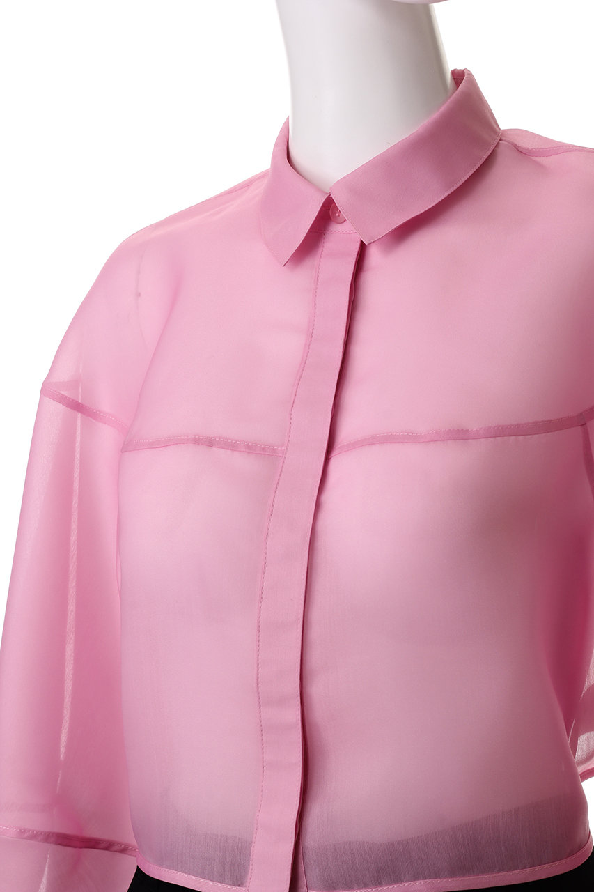 メゾンスペシャル　バルーンシアーショートシャツ Balloon Sheer Material Short Length Shirt/バルーンシアー