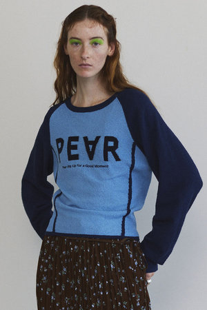 メゾンスペシャル/MAISON SPECIALのPEAR Logo Knit Tops/PEARロゴニットトップス(110300/110301)