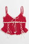 【予約販売】Wide Rib Lace Up Bustier/ワイドリブレースアップビスチェ メゾンスペシャル/MAISON SPECIAL RED(レッド)