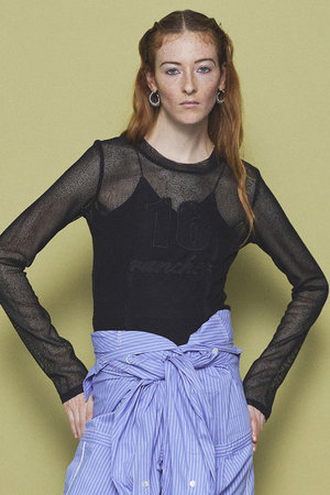 メゾンスペシャル/MAISON SPECIALの2way Mesh Fabric Embroidery Numbering Tops/2WAYメッシュエンブロイダリーナンバリングトップス(110100/110103)