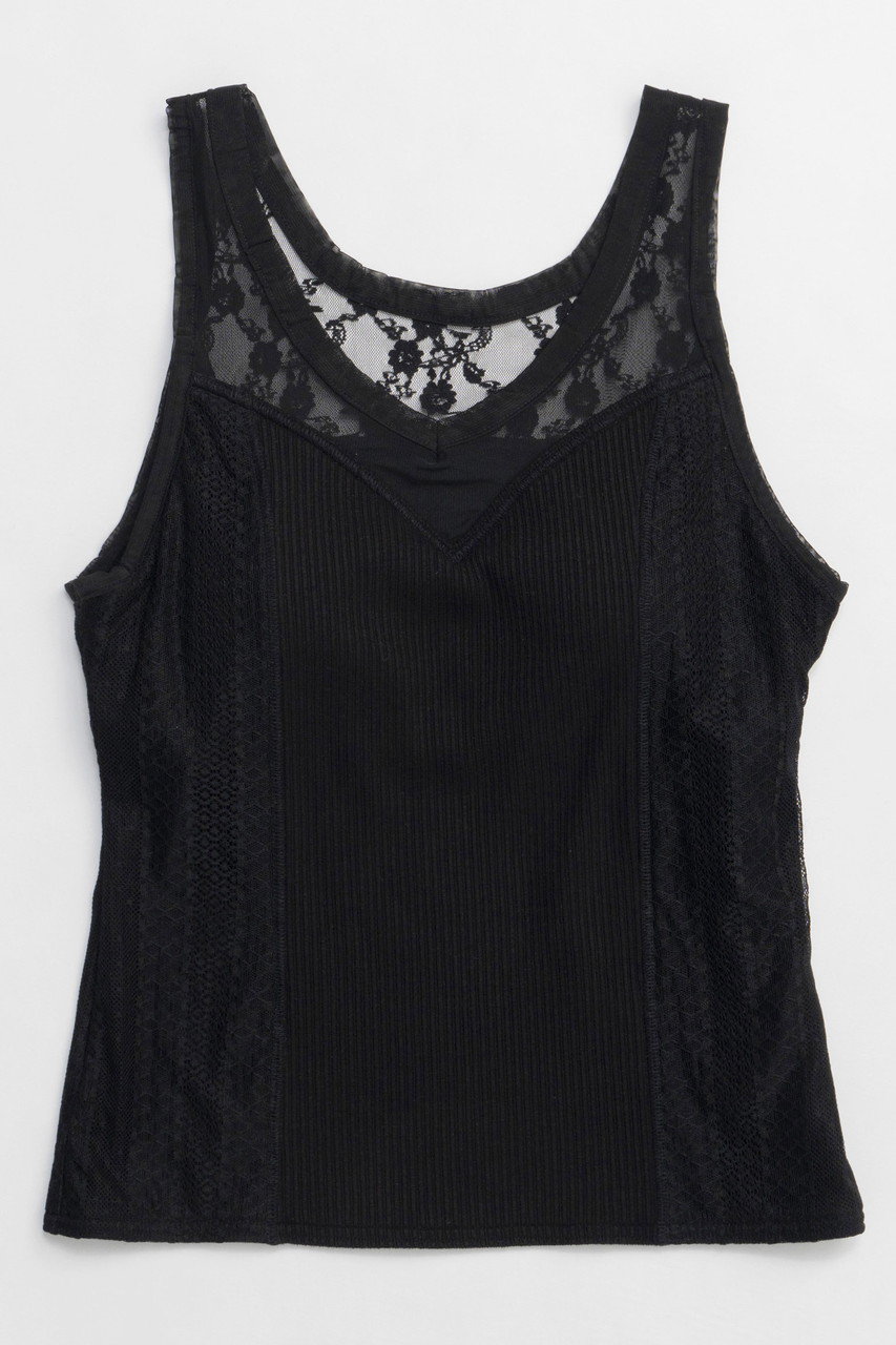 メゾンスペシャル/MAISON SPECIALの【予約販売】2way See-through Combination Tank Top/2WAYシースルーコンビタンクトップ(BLK(ブラック)/21251415204)