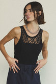 タンクトップ ノースリーブ 2way See-through Combination Tank Top/2WAYシースルーコンビタンクトップ「MAIS 2way See-through Combination Tank Top
