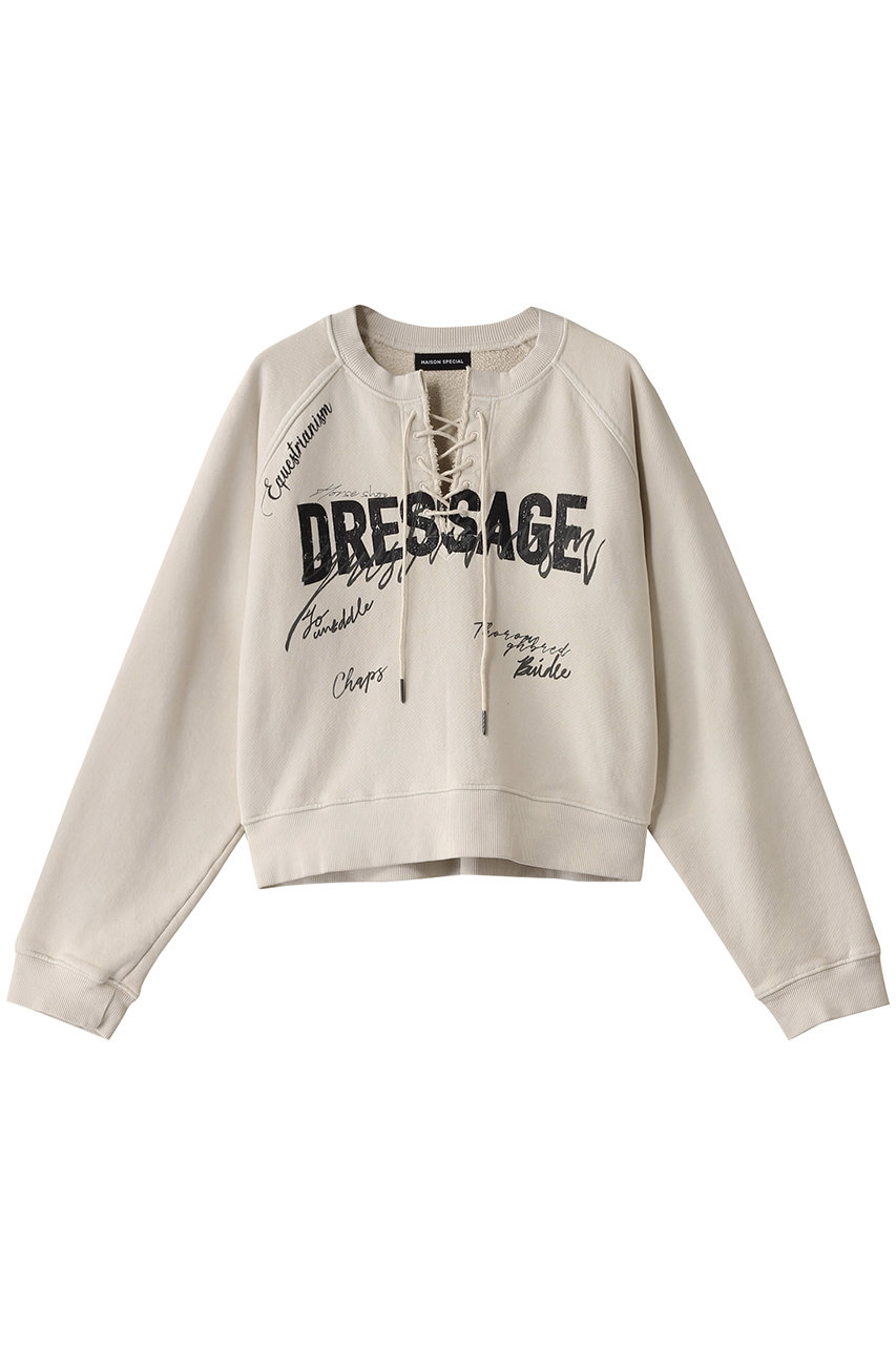 MAISON SPECIAL DRESSAGE Lace Up Vintage Sweatshirt/DRESSAGEレースアップヴィンテージスウェット (WHT(ホワイト), FREE) メゾンスペシャル ELLE SHOP MAISON SPECIAL DRESSAGE Lace Up Vintage Sweatshirt/DRESSAGEレースアップヴィンテージスウェット (WHT(ホワイト), FREE) メゾンスペシャル ELLE SHOP