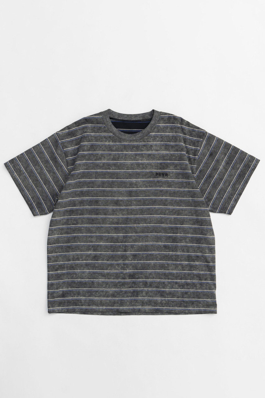 メゾンスペシャル/MAISON SPECIALの【予約販売】Back Numbering Border T-shirt/バックナンバリングボーダーTシャツ(C.GRY(チャコールグレー)/21251415301)