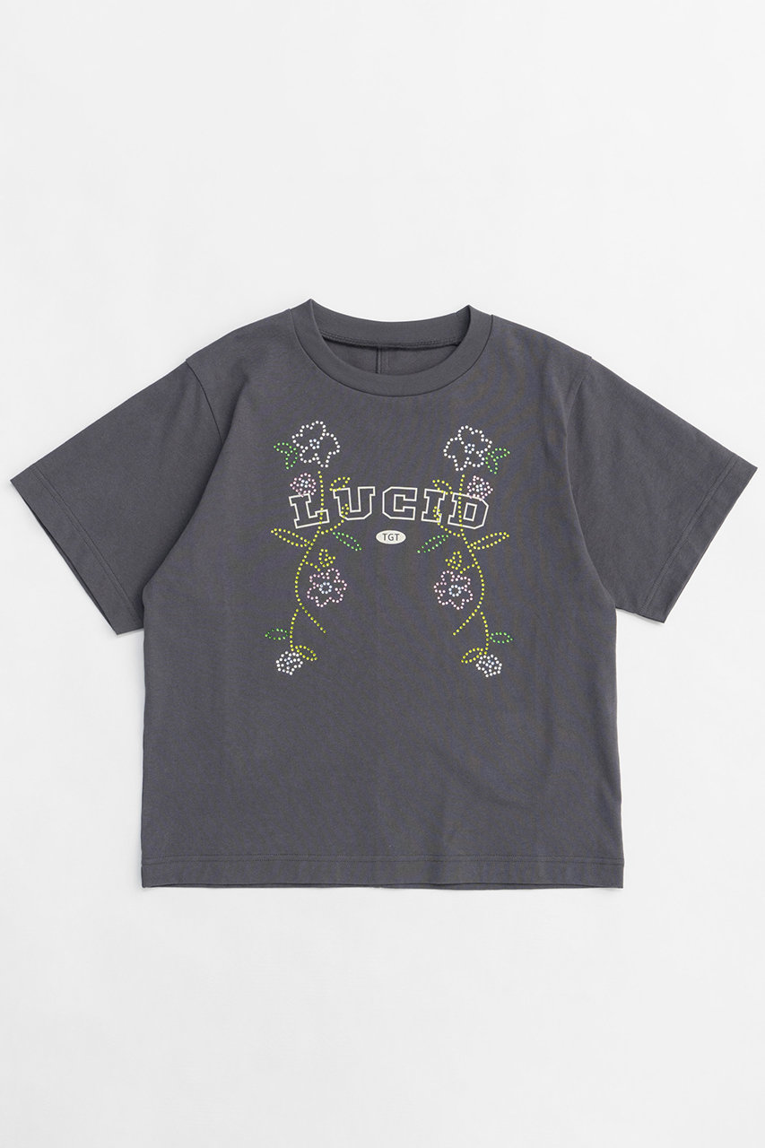 メゾンスペシャル/MAISON SPECIALの【予約販売】LUCID  Glitter Flower T-shirt/LUCIDキラキラフラワーTシャツ(C.GRY(チャコールグレー)/21251415309)