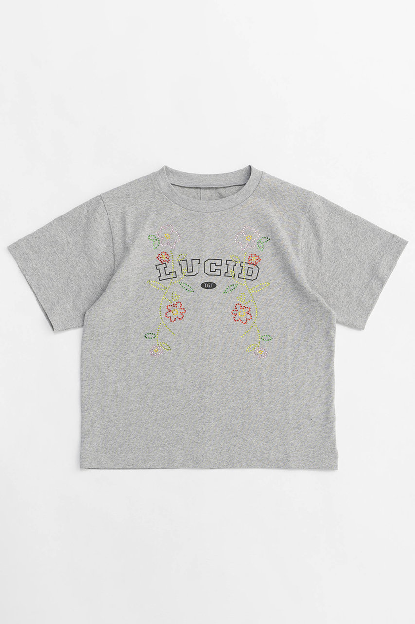 メゾンスペシャル/MAISON SPECIALの【予約販売】LUCID  Glitter Flower T-shirt/LUCIDキラキラフラワーTシャツ(GRY(グレー)/21251415309)