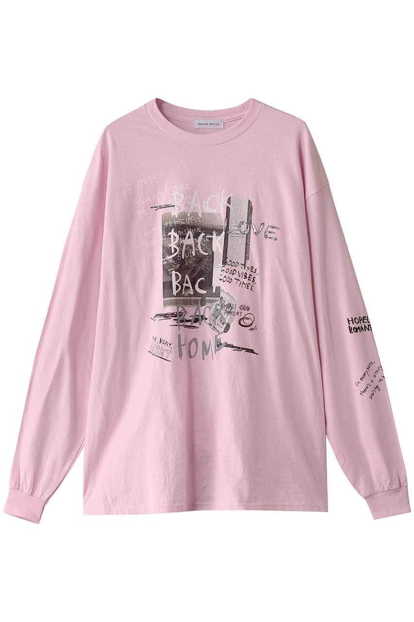 メゾンスペシャル/MAISON SPECIALのBACK HOME Printed T-shirt/BACK HOMEプリントTEE(PNK(ピンク)/21251415310)