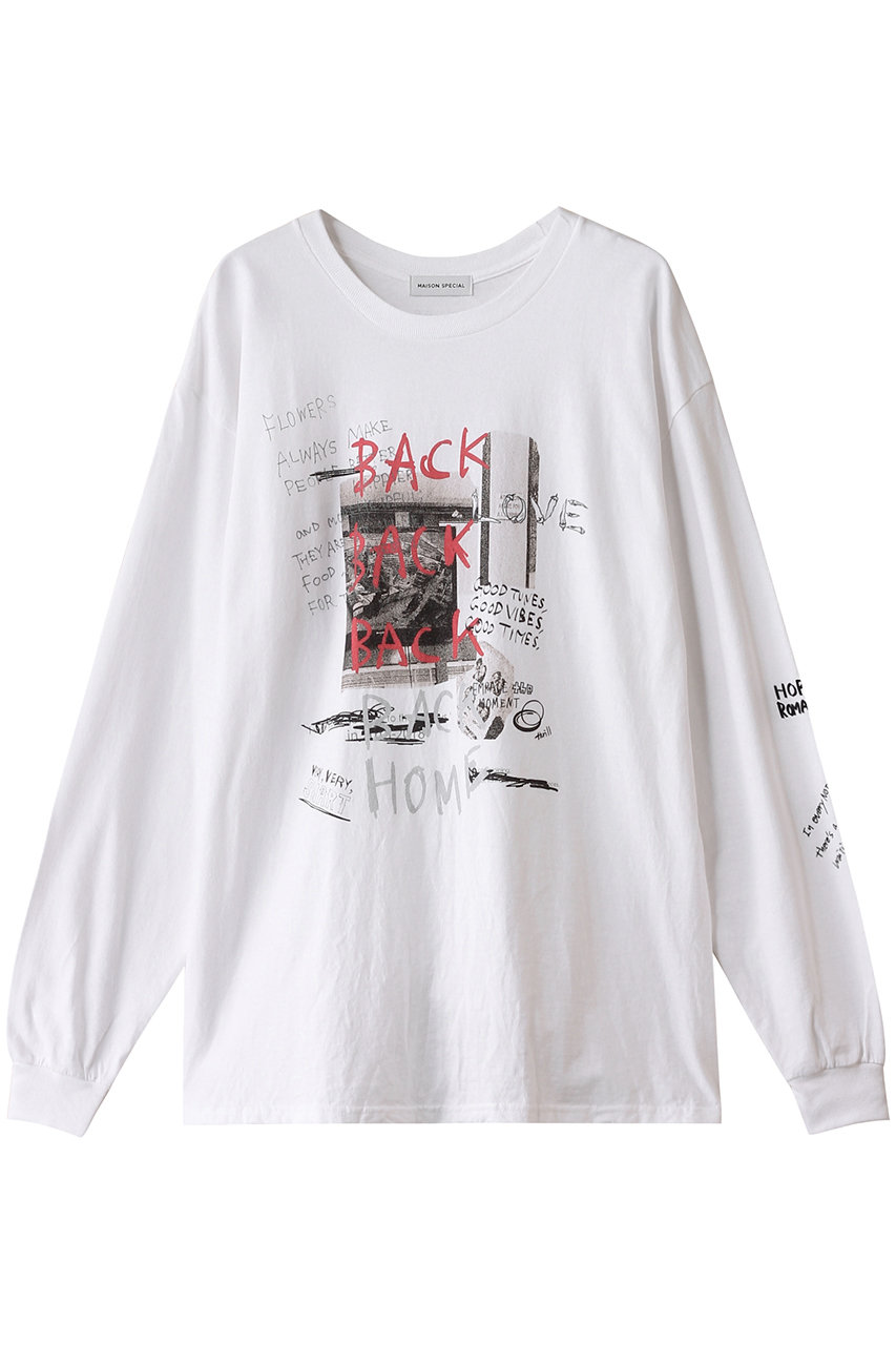 メゾンスペシャル/MAISON SPECIALの【予約販売】BACK HOME Printed T-shirt/BACK HOMEプリントTEE(WHT(ホワイト)/21251415310)