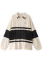 Mesh Fabric Combination Rugby Shirt/メッシュコンビラガーシャツ メゾンスペシャル/MAISON SPECIAL WHT(ホワイト)