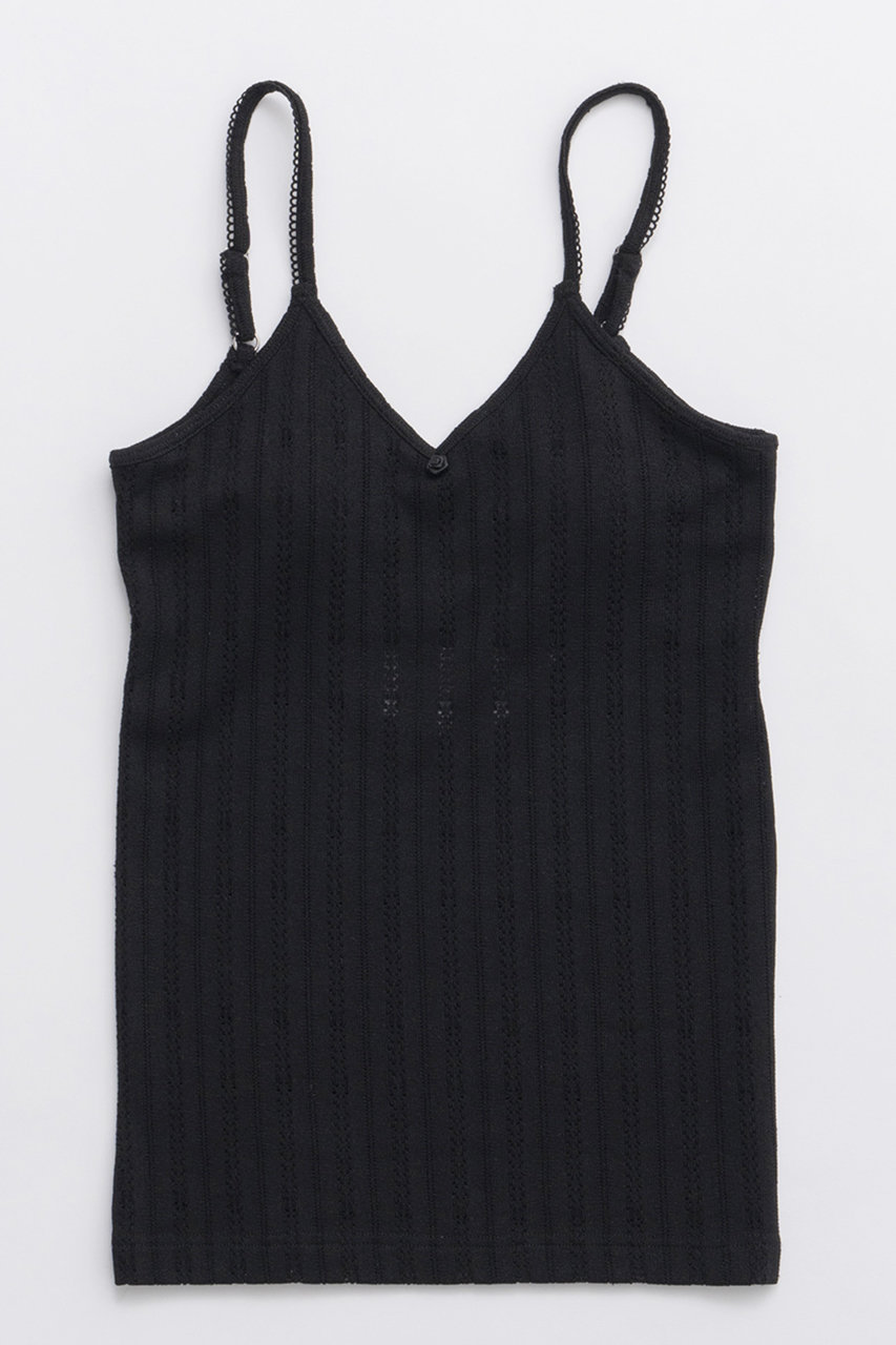 メゾンスペシャル/MAISON SPECIALの【予約販売】Cup In Jersey Lace Camisole/カップインジャージレースキャミソール(BLK(ブラック)/21251415508)