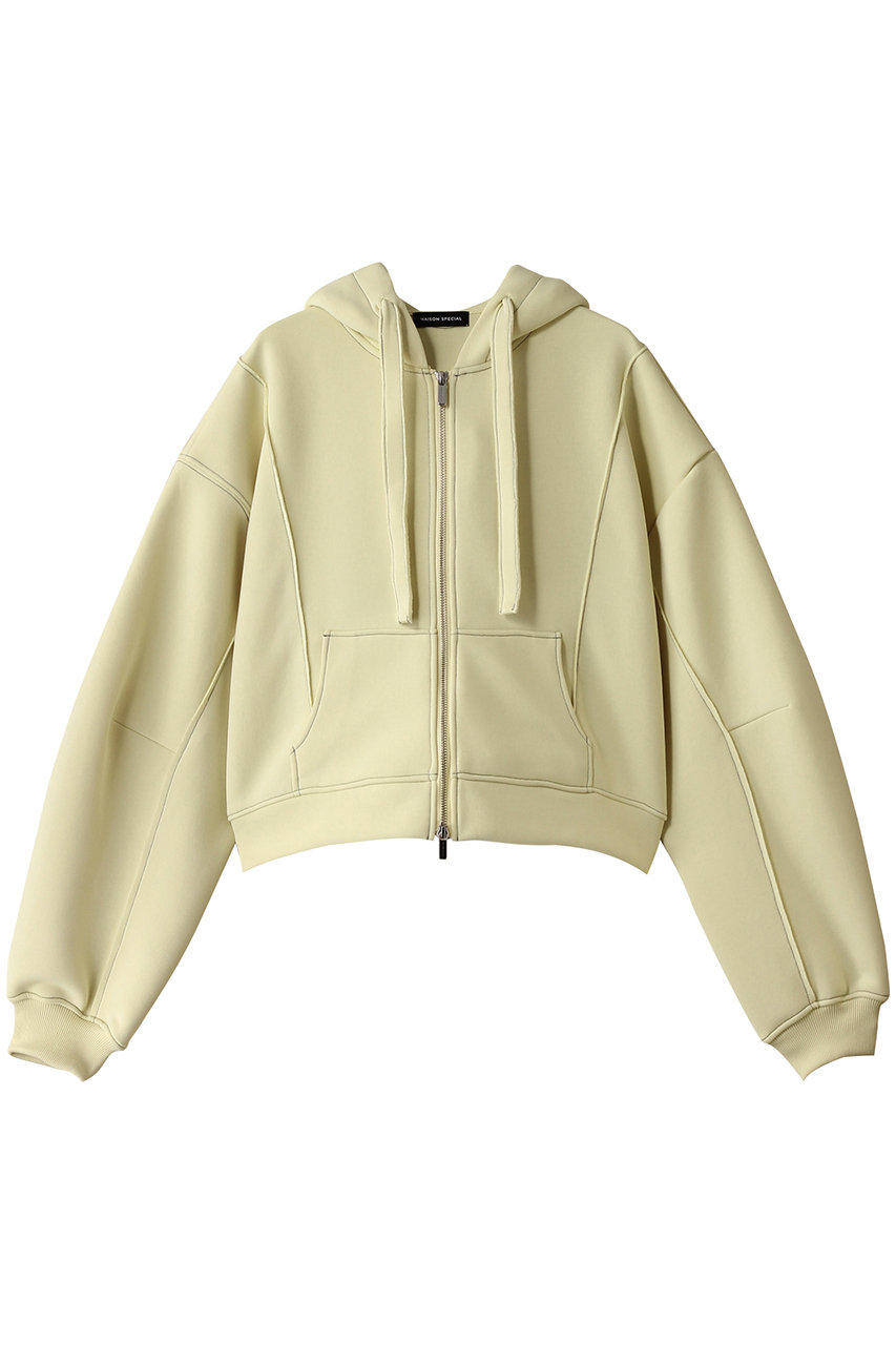 MAISON SPECIAL Color Stitch Doubleknit Hoodie/カラーステッチダンボールフーディ (YEL(イエロー), FREE) メゾンスペシャル ELLE SHOP MAISON SPECIAL Color Stitch Doubleknit Hoodie/カラーステッチダンボールフーディ (YEL(イエロー), FREE) メゾンスペシャル ELLE SHOP
