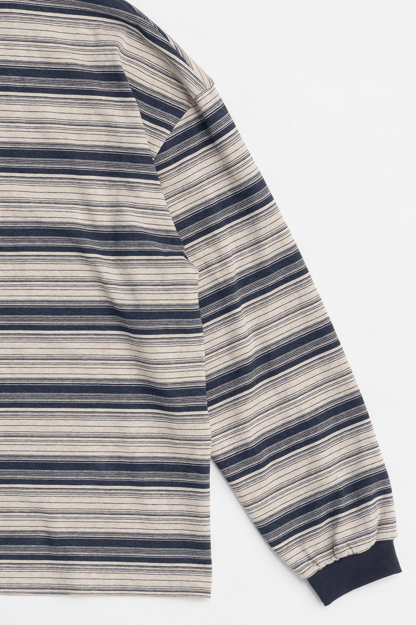 MAISONSPECIAL MultiBorderPoloShirt ネイビー MAISON SPECIAL(メゾンスペシャル)｜Multi Border Spiky Knit