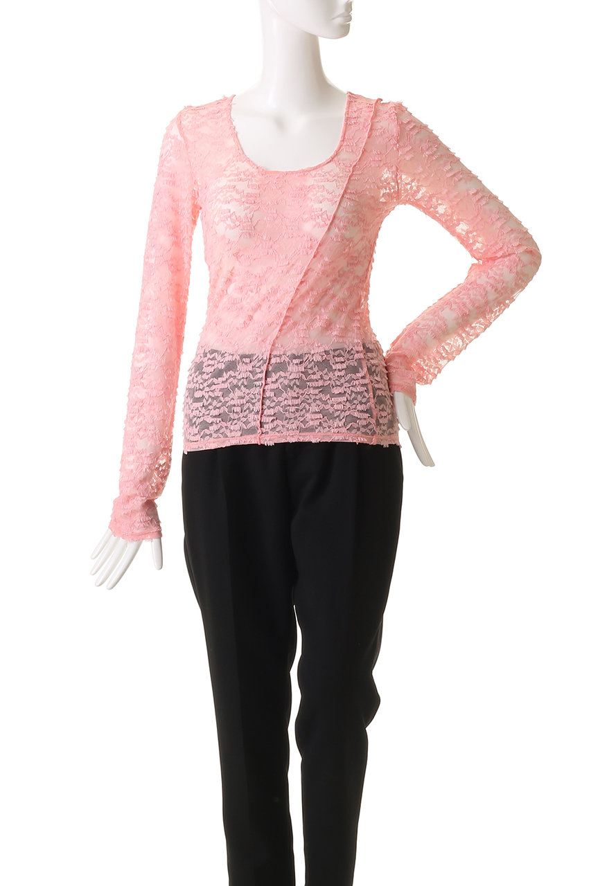 MAISON SPECIAL メゾンスペシャル ブラ付 レーストップス 黒 MAISON SPECIAL（メゾンスペシャル）の「With Bra 2way Lace