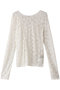 【予約販売】Fringe Lace Crew Neck Tops/フリンジレースクルートップス メゾンスペシャル/MAISON SPECIAL WHT(ホワイト)