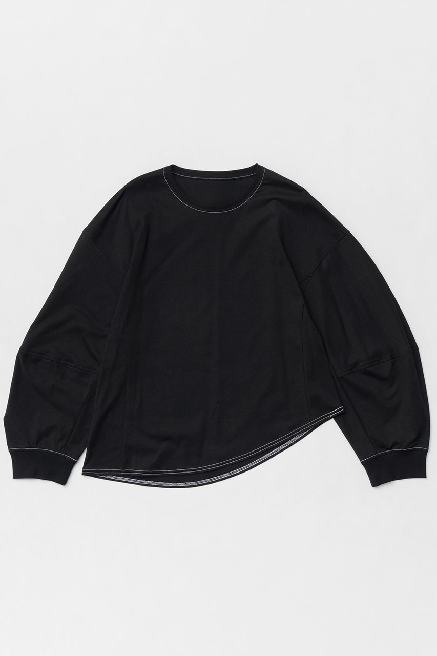 メゾンスペシャル/MAISON SPECIALの【予約販売】Cocoon Sleeve Long Sleeve T-shirt/コクーンスリーブロンTEE(BLK(ブラック)/21251415801)