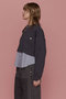 Shirt Layered Crush Processing Sweatshirt/シャツレイヤードクラッシュスウェット メゾンスペシャル/MAISON SPECIAL