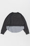 Shirt Layered Crush Processing Sweatshirt/シャツレイヤードクラッシュスウェット メゾンスペシャル/MAISON SPECIAL
