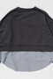 Shirt Layered Crush Processing Sweatshirt/シャツレイヤードクラッシュスウェット メゾンスペシャル/MAISON SPECIAL