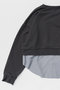 Shirt Layered Crush Processing Sweatshirt/シャツレイヤードクラッシュスウェット メゾンスペシャル/MAISON SPECIAL