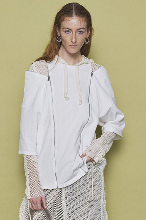 メゾンスペシャル/MAISON SPECIALのShoulder Zip Design T-shirt/ショルダージップＴシャツ(110100/110102)