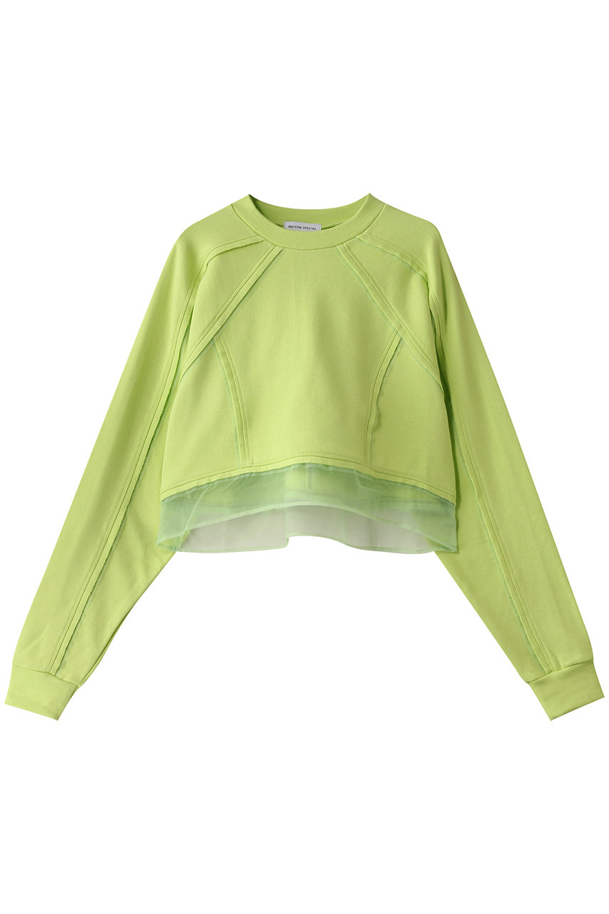 メゾンスペシャル/MAISON SPECIALの【予約販売】Outseam Short Length Sweatshirts/アウトシームショートスウェット(LIME(ライム)/21251416004)