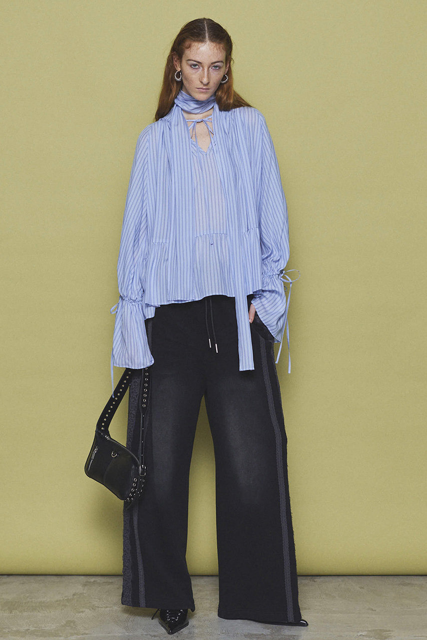 MAISON SPECIAL(メゾンスペシャル)｜Lace Material Line Sweatpants