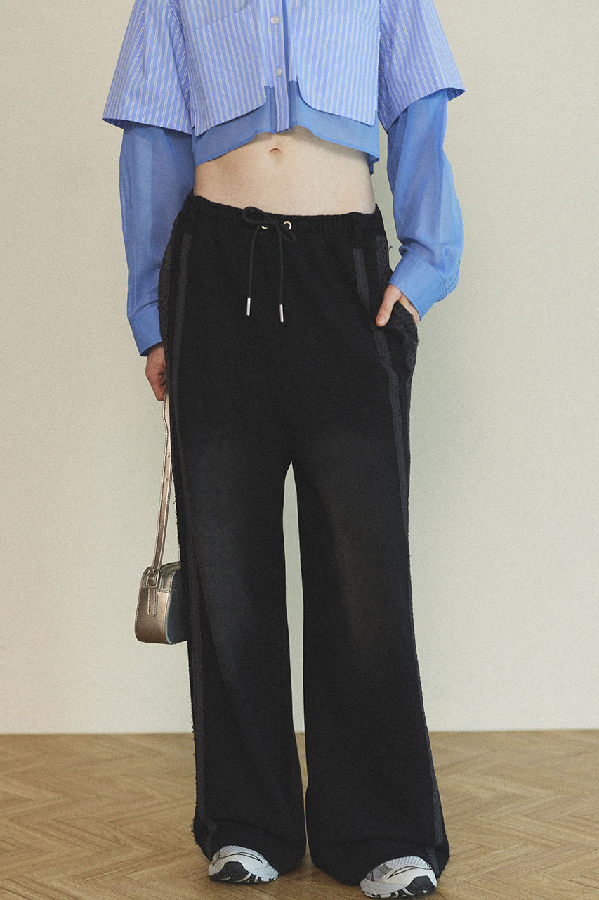 MAISON SPECIAL(メゾンスペシャル)｜Lace Material Line Sweatpants