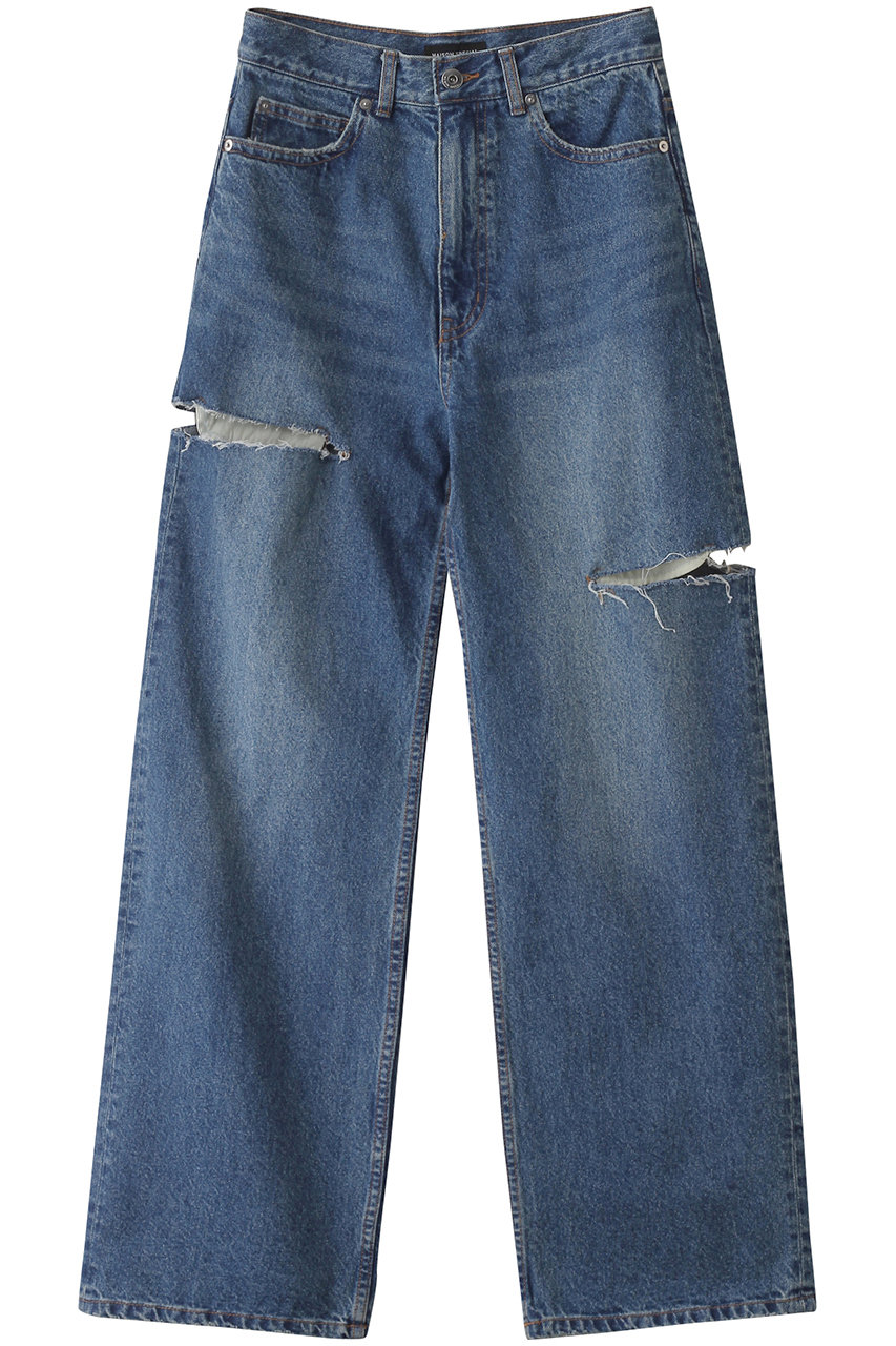 メゾンスペシャル/MAISON SPECIALのOver Pocket Denim Pants/オーバーポケットデニム(BLU(ブルー)/21251465301)