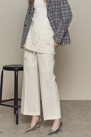 メゾンスペシャル/MAISON SPECIALのShirring Mini Skirt Pants/シャーリングミニスカートパンツ(110600/110601)