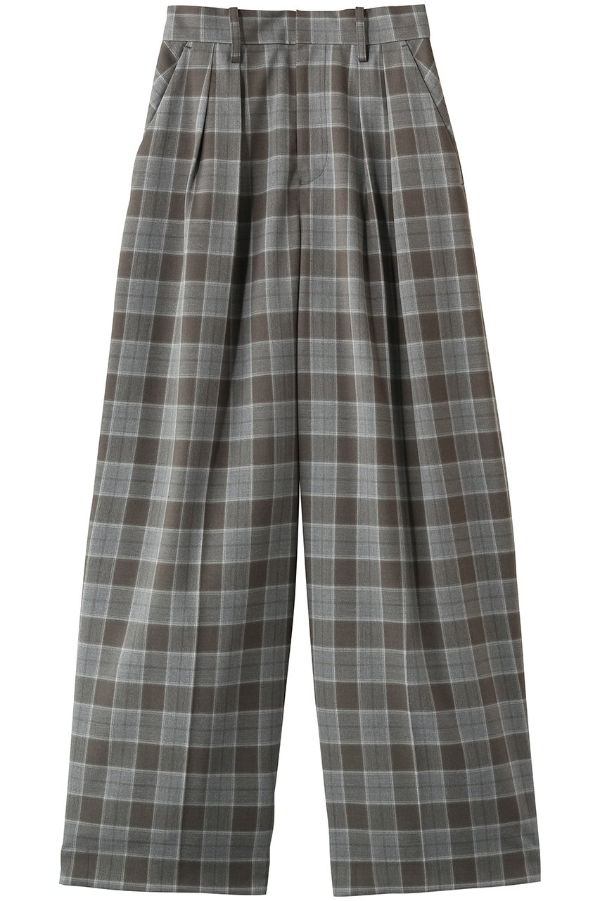 メゾンスペシャル/MAISON SPECIALのTwo Tuck Curve Wide Tapered Pants/2タックカーブワイドテーパードパンツ(KHK(カーキ)/21251465306)