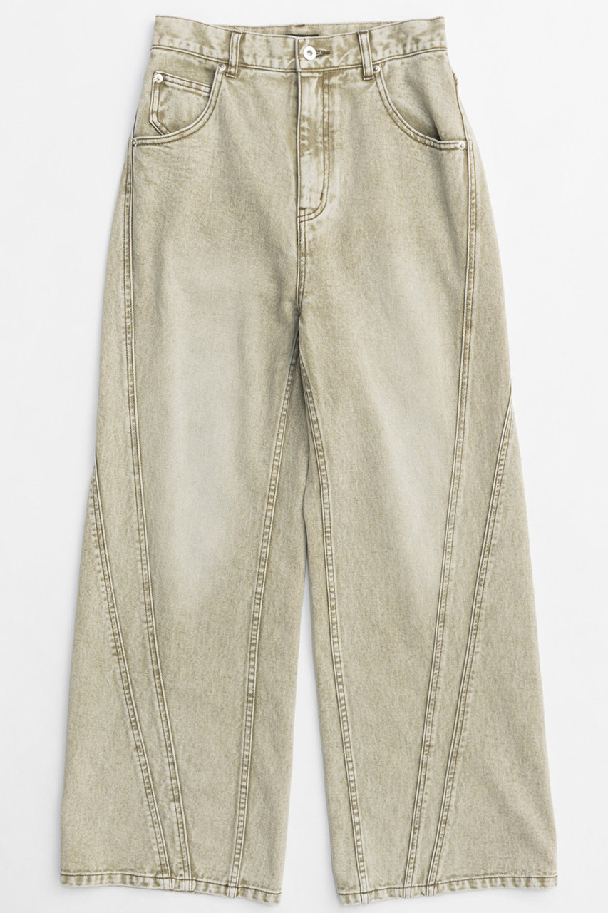 メゾンスペシャル/MAISON SPECIALの【予約販売】Wide Straight Colored Denim Pants/ストレートワイドカラーデニムパンツ(KHK(カーキ)/21251465308)