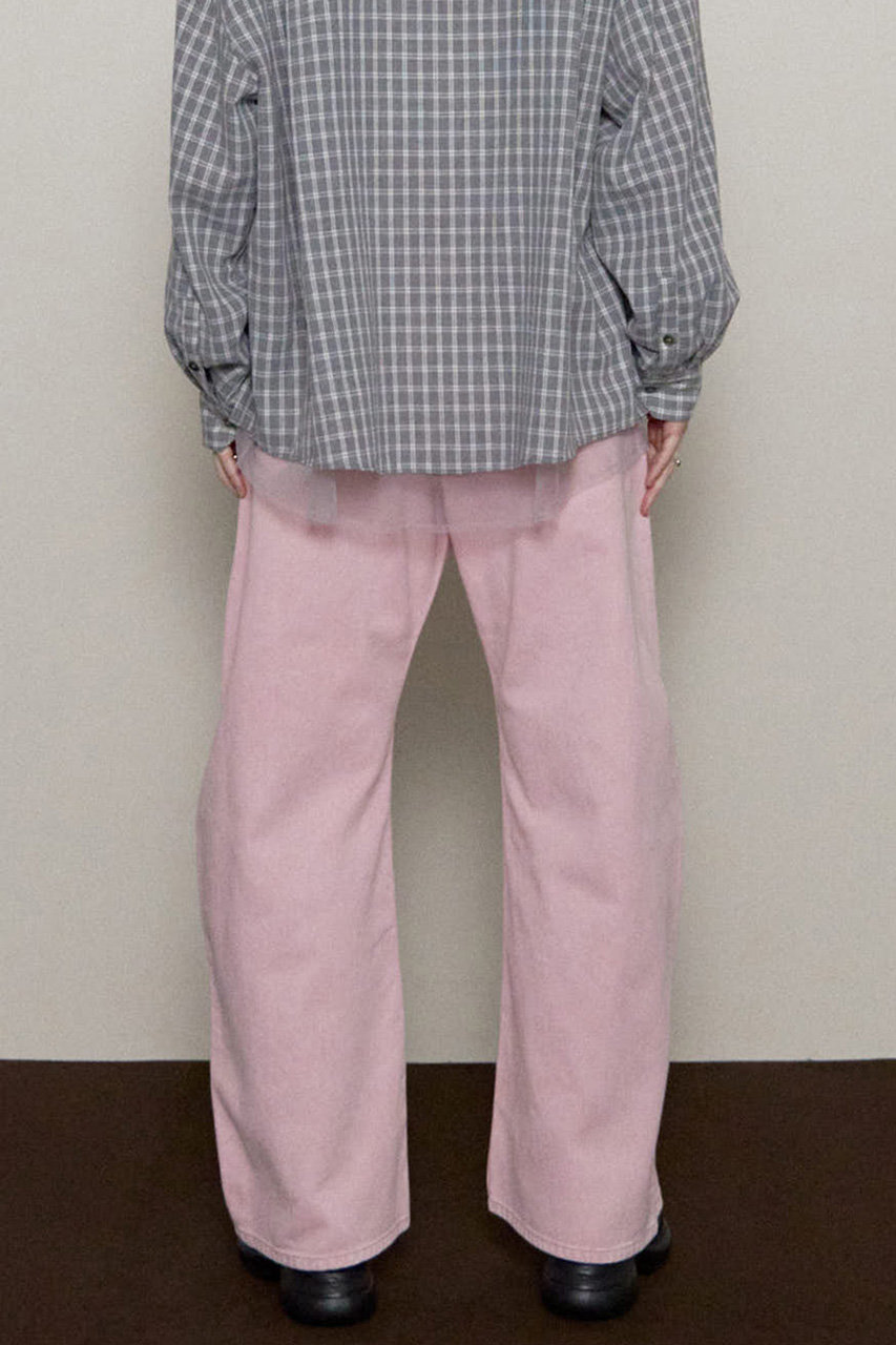 MAISON SPECIAL メゾンスペシャル　ピンク グリムフリンジパンツ M MAISON SPECIAL パンツ カーゴパンツ 「ユニセックスアイテム