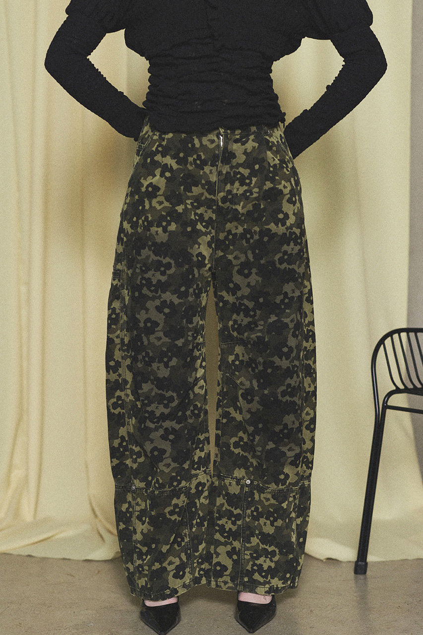〇MAISON SPECIAL〇フラワーカモフラージュカーブパンツ Flower Camouflage Curve Pants