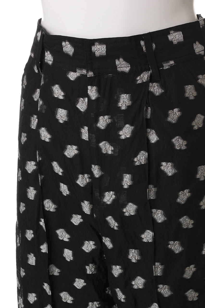 MAISON SPACIAL ブラックパンツ MAISON SPECIAL スラックス パンツ Tech Skirt Layered Pants