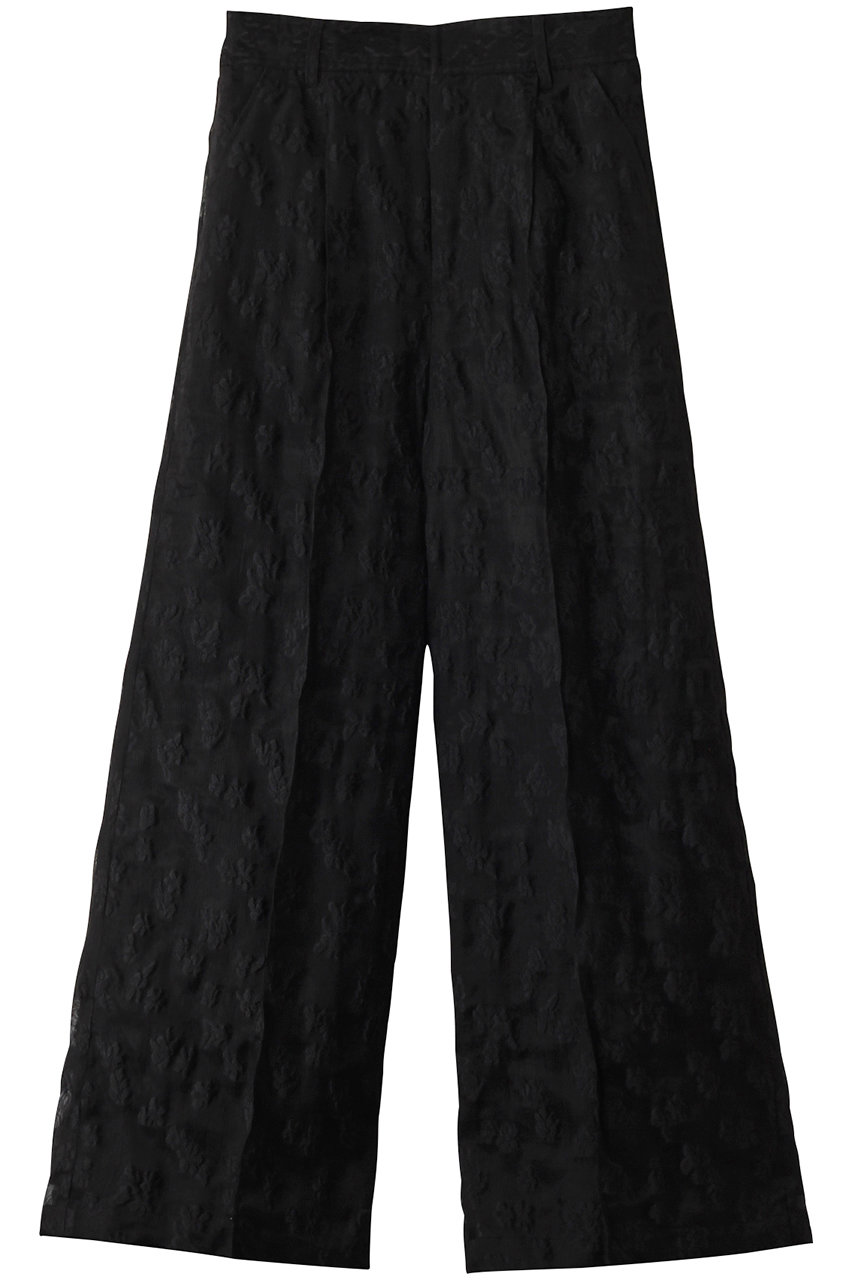 メゾンスペシャル/MAISON SPECIALのSheer Jacquard Easy Pants/シアージャガードイージーパンツ(D.BLK(ブラック)/21251465702)