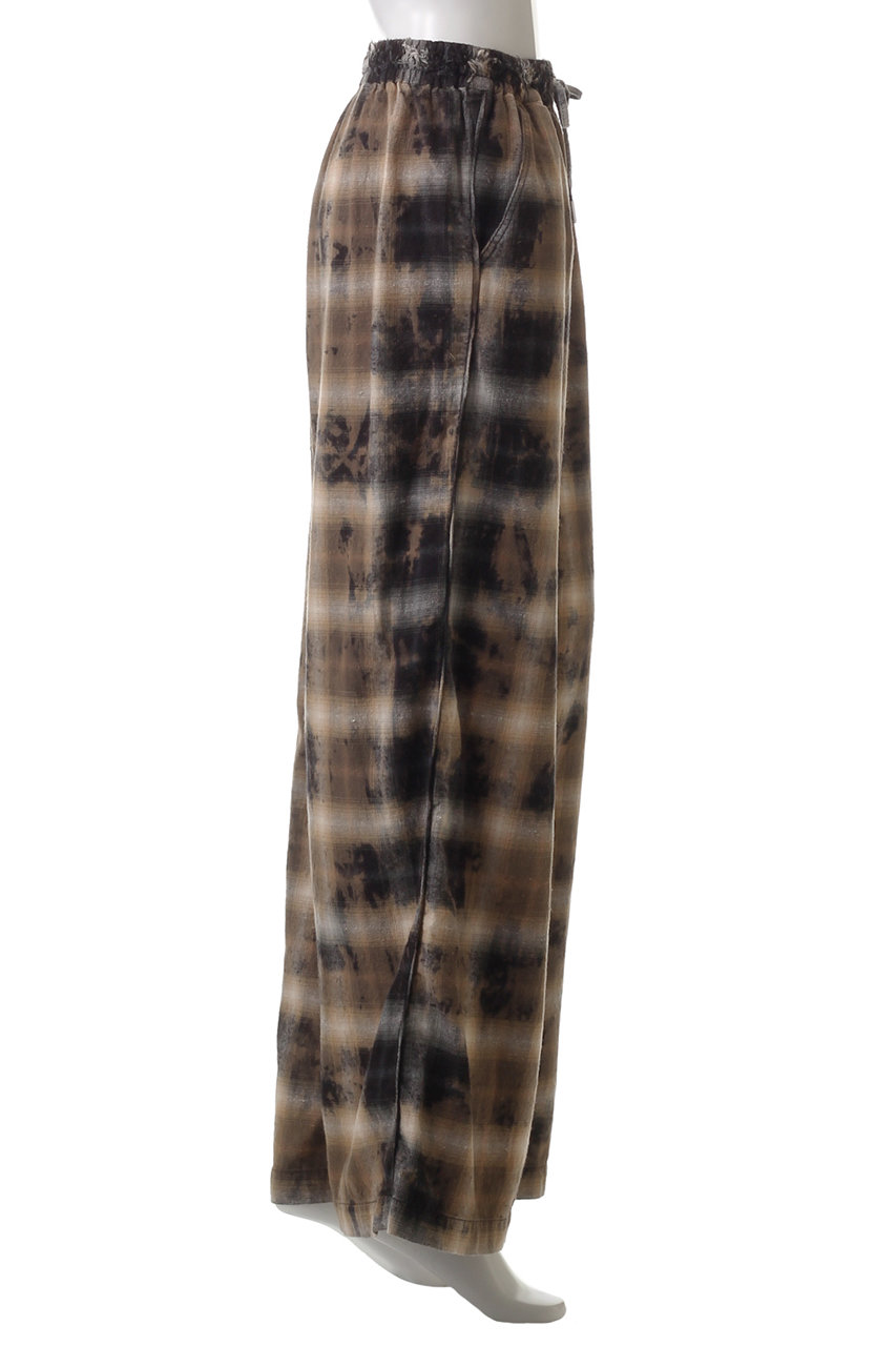 MAISON SPECIAL(メゾンスペシャル)｜Bleach Plaid Pattern Easy Pants