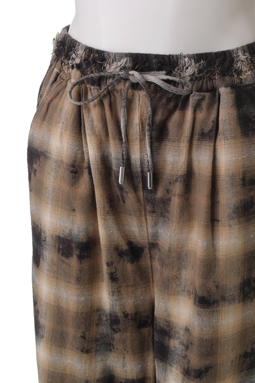 MAISON SPECIAL(メゾンスペシャル)｜Bleach Plaid Pattern Easy Pants  