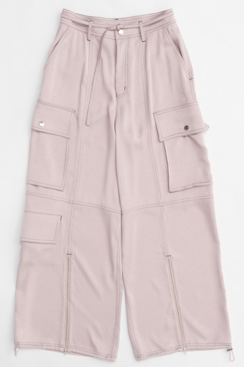 メゾンスペシャル/MAISON SPECIALの【予約販売】Zip Design Satin Cargo Pants/ジップサテンカーゴパンツ(PNK(ピンク)/21251465705)